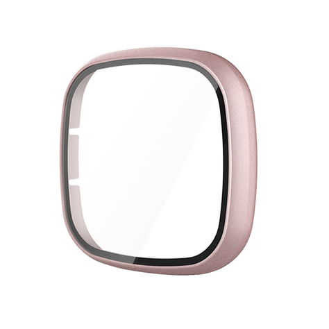  
Protector Carcasa Con Vidrio para Fitbit Versa 3 / Sense - Rosa Gold-0