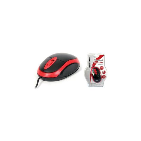 Mouse Óptico Con Conexión Usb Color Rojo - Puntostore-1