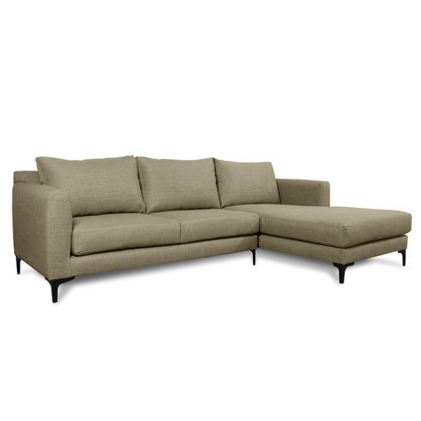 Seccional Kaile Chenille Tipo Lino Beige-1