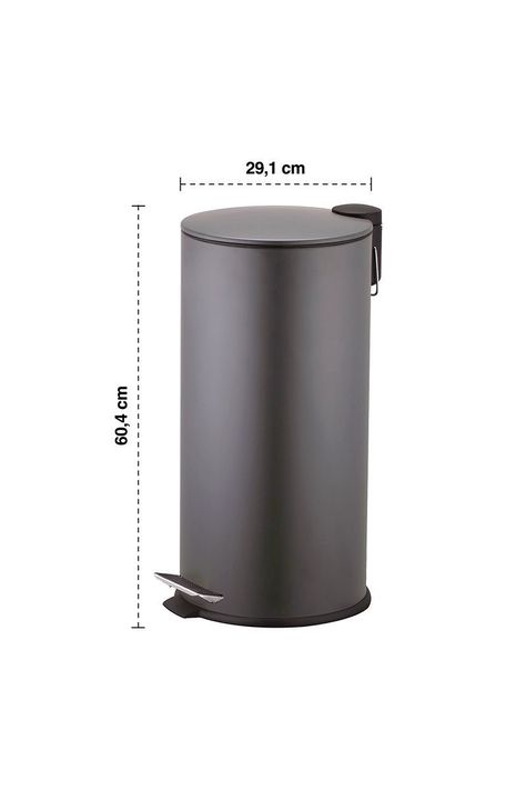 Basurero 27 L Acero Gris-2