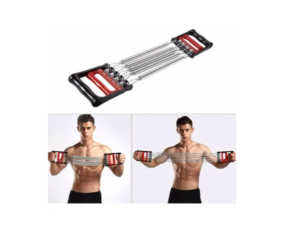 Extensor Con Manijas Pecho Brazos 5 Resortes Fitness-1