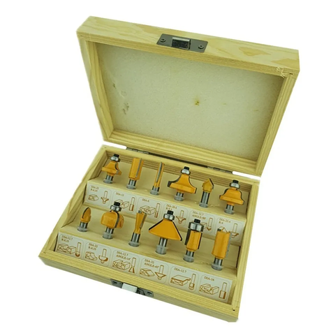 Fresas Madera 1/4 Fresadora Tupi Router 12pcs Crow-1
