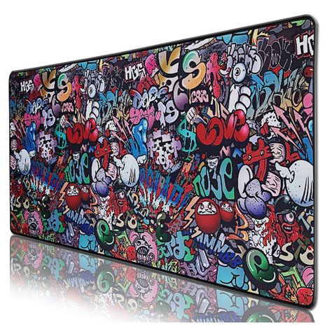 Mousepad Urban Diseño Graffiti XL 90x40Cm -0
