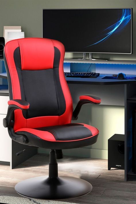 Silla Gamer con Base de Metal Rojo-1