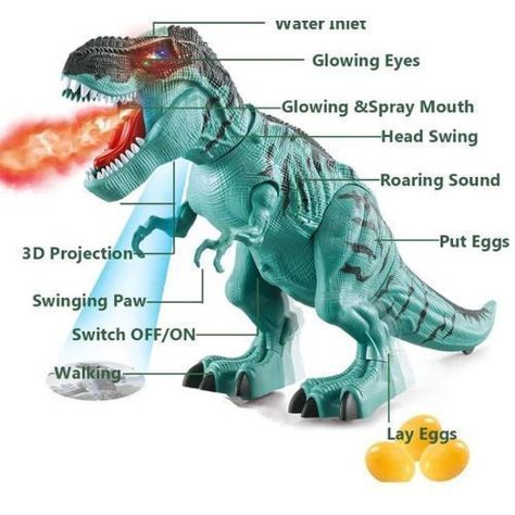 TIRANOSAURIO DE JUGUETE REX CON VAPOR ETC-5