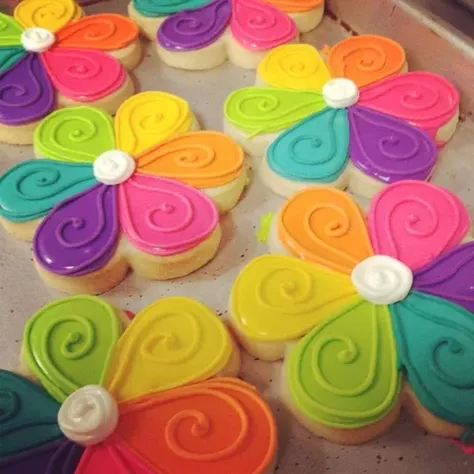 6 Molde De Galleta Cortapastas Molde Galleta Flor Colores-4