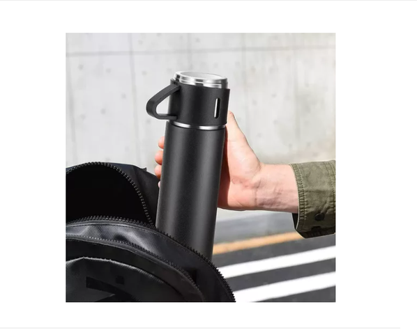 Set Termo Caliente Frio Termo Acero Inox + 3 Tazas 500 Ml-5
