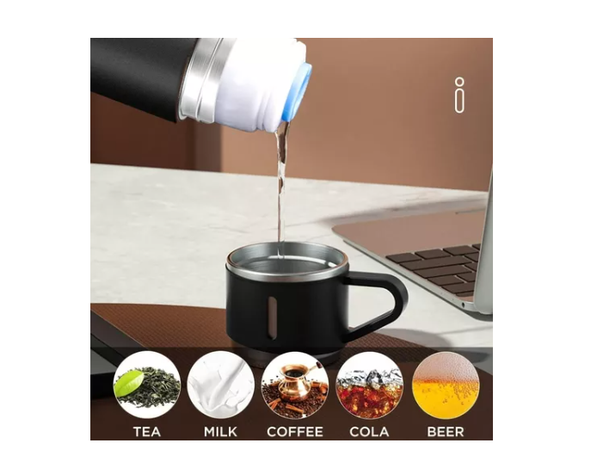 Set Termo Caliente Frio Termo Acero Inox + 3 Tazas 500 Ml-3