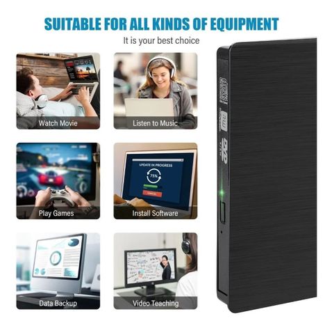 Quemador De Cd/dvd Portátil Externo Con Usb 3.0-3