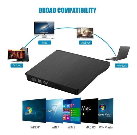 Quemador De Cd/dvd Portátil Externo Con Usb 3.0-1
