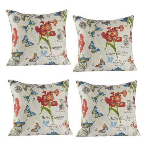 Set 4 Lona Española Garden 50X50 cm Ivory-0