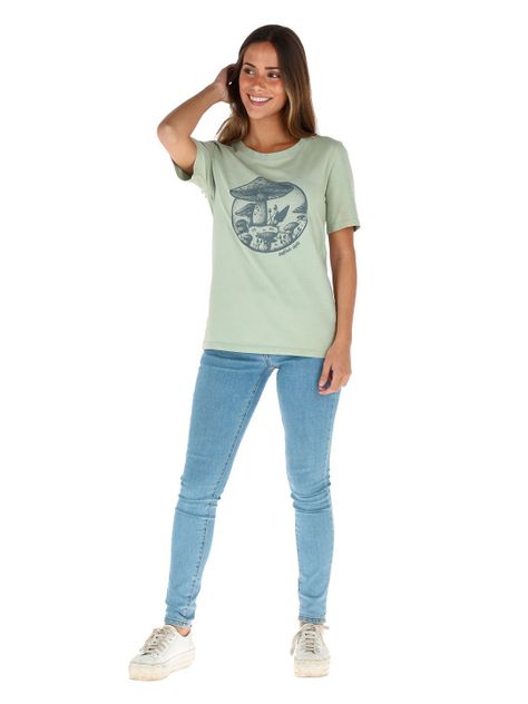Polera Manga Corta Gibba Verde Mujer-1