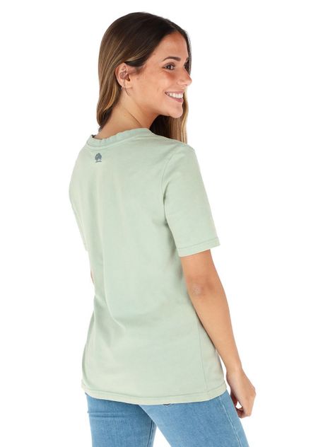 Polera Manga Corta Gibba Verde Mujer-2
