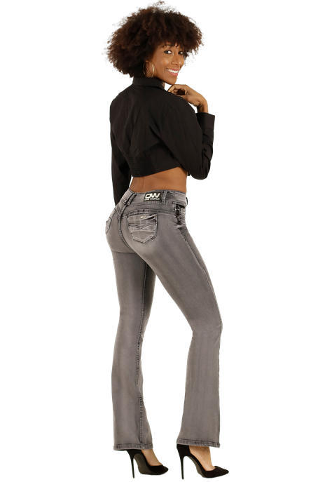 Jeans One World Jennifer Flare Lentejuelas  Mujer-1