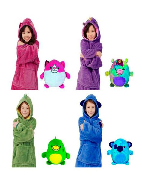 Poleron peluche koala azul-2