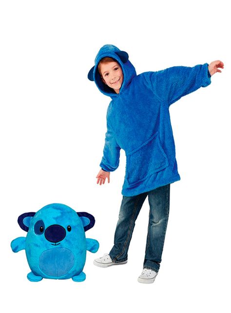 Poleron peluche koala azul-1