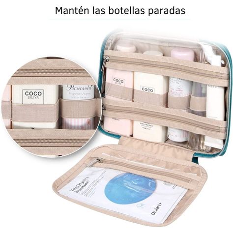 Bagsmart - Neceser de aseo para colgar más bolsa de cosmeticos - Turquesa-5