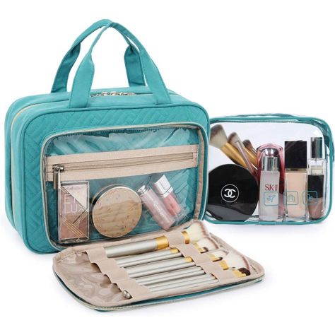 Bagsmart - Neceser de aseo para colgar más bolsa de cosmeticos - Turquesa-0