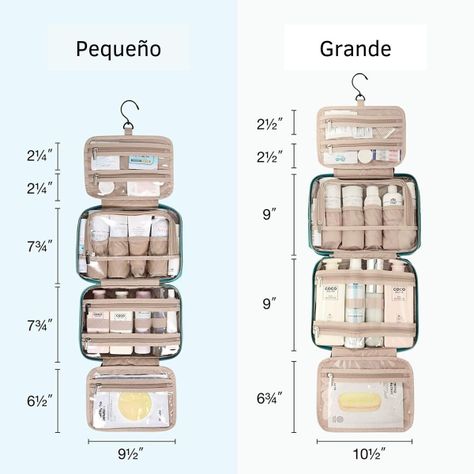 Bagsmart - Neceser de aseo para colgar más bolsa de cosmeticos - Turquesa-6