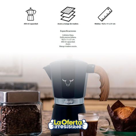 Cafetera Prensa Italiana Espresso Wayu-2
