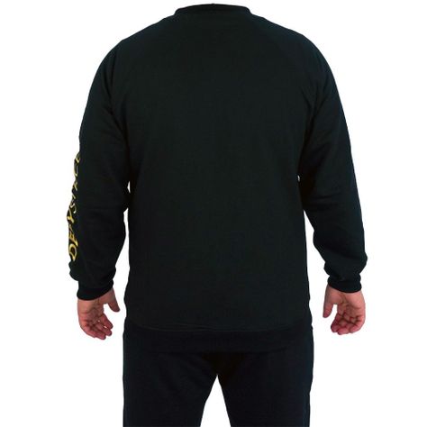 Poleron Negro cuello polo, bordado-2