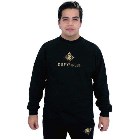 Poleron Negro cuello polo, bordado-0