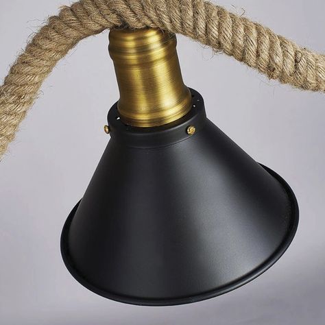 Lámpara Colgante Vintage Cáñamo E-27-3