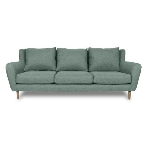Sofá Lenora Chenille Tipo Lino Verde 3 Cuerpos-0