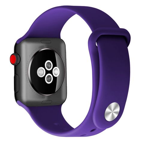 Correa Boton Compatible Iwatch Apple Watch Morado 42-44-45MM-0