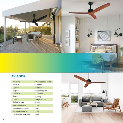Ventilador de Techo Aviador café-3
