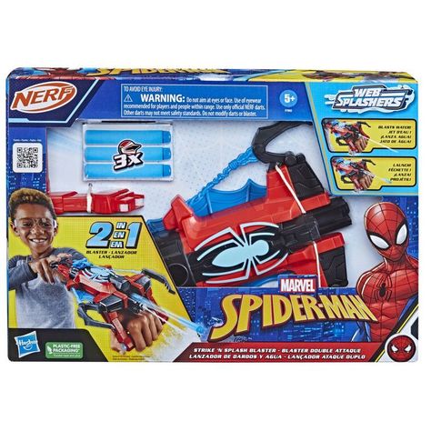 Lanzador Nerf Spider-Man dardos y agua-1