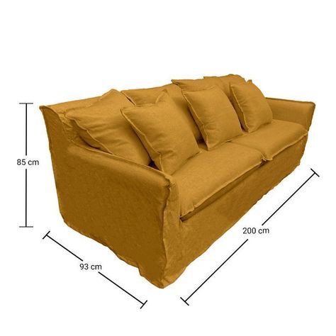 Sofá Palena Chenille Azafran 3C-5