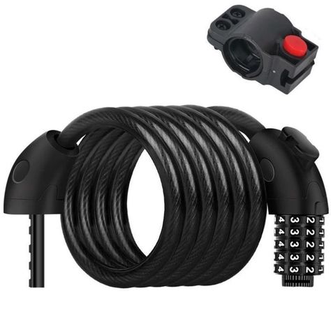 Candado Para Bicicleta o de  Moto Con Clave Seguridad -1