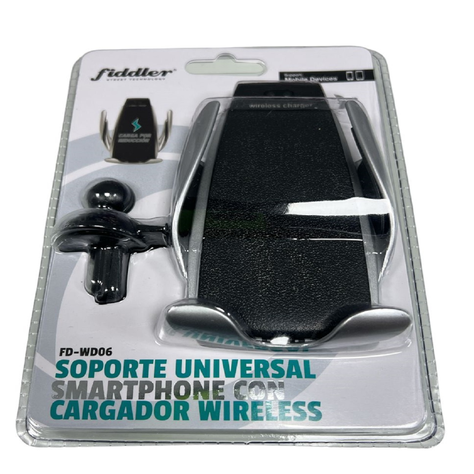 Soporte Automatico Auto Con Cargador Wireless Rejilla FD-WD06-1