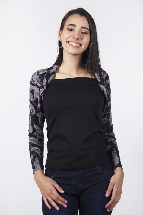Polera bolero lila-0
