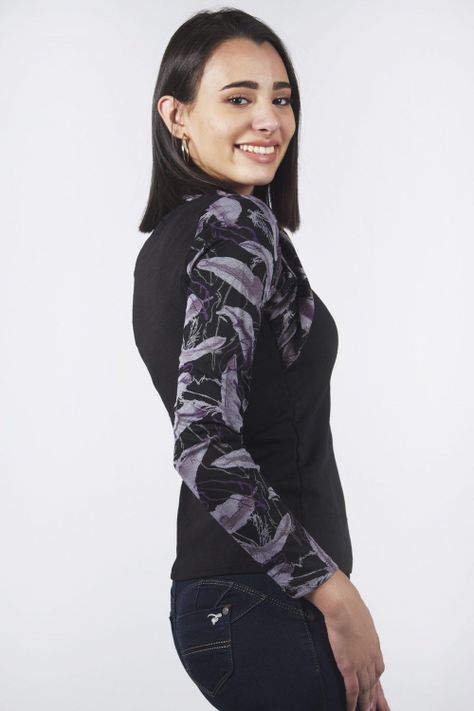 Polera bolero lila-1