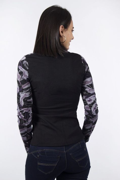Polera bolero lila-2