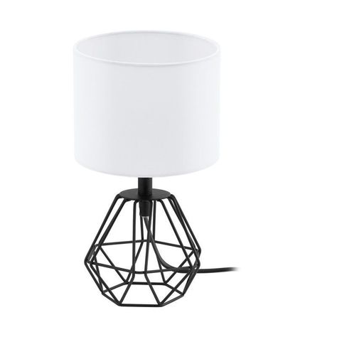 LAMPARA DE SOBREMESA CARLTON 2 NEGRO E14 1X60W cod 95789-0