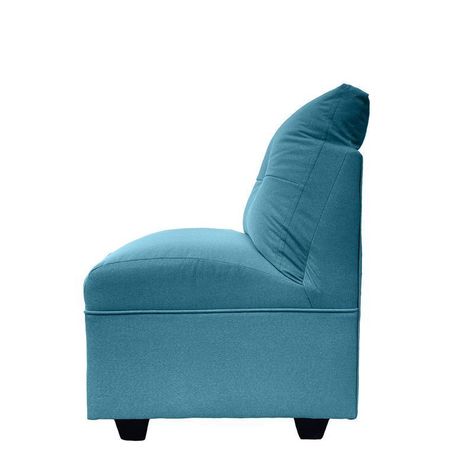 Par Butacas Mateo Chenille Turquesa Pata Plastica 1C-2