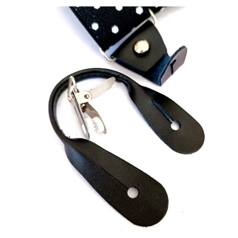 Suspensor hombre elastico negro lunares blancos-1