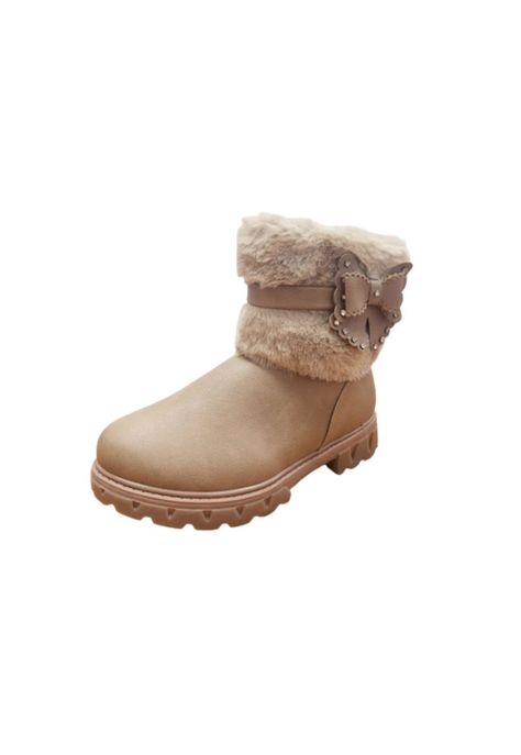 Bota de Invierno Niña Beige Claro-0