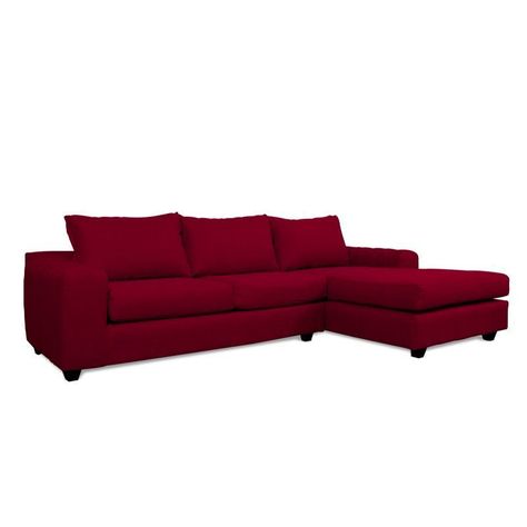 Seccional Kandra Chenille Tipo Lino Rojo-1
