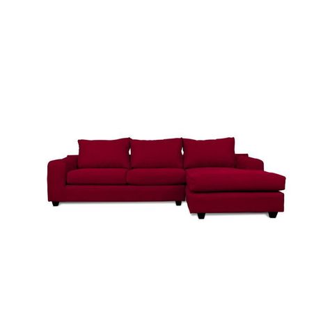 Seccional Kandra Chenille Tipo Lino Rojo-0