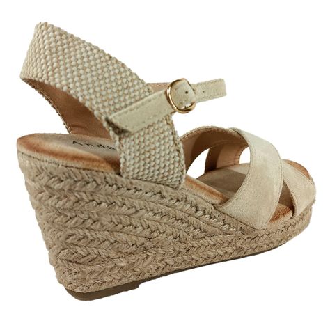 Sandalias de Mujer Taco Chino MS022 Beige-3