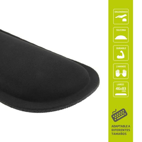 Mouse Pad Apoya Muñecas Gel Para Teclado Negro Dblue -1
