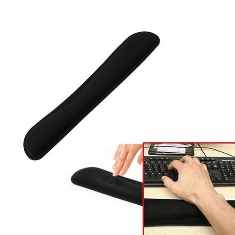 Mouse Pad Apoya Muñecas Gel Para Teclado Negro Dblue -2