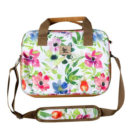 Bolso de notebook sustentable 13" y 14" pulgadas flores Paper Home-0