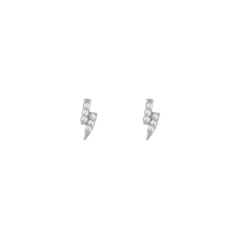 Aros Rayo Circones bañados en oro blanco Hadara Joyas-0