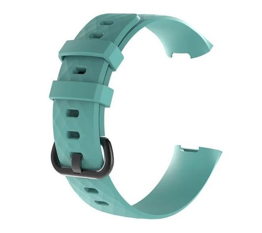 Correa Silicona Compatible Fitbit Charge 3 & 4 / 22,6mm Verde Agua-0