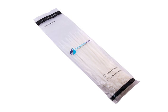 Amarra Plastica 20Cm x 3,6MM 100Unidades Blanco-0